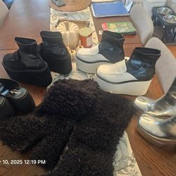 Bundle of 5 Lemon Prop women's high heel shoes, 7.5 and 8.