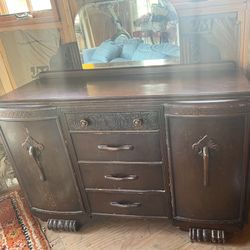 Antique Art Deco Hutch