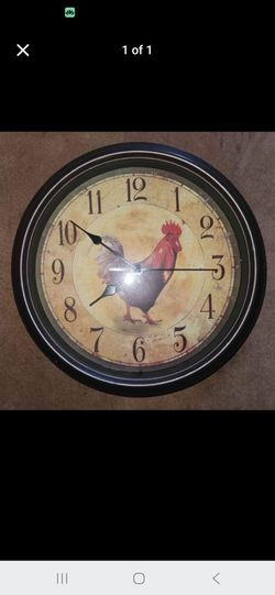 Rooster 11 inch clock vintage