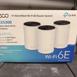 TP-Link DECO AXE5300 Wi-Fi Tri-Band Whole Home Mesh. 