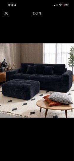 105"W Modular Cloud Sectional Sofa with Ottoman