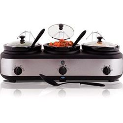 GE CREATE 3 Crock Triple Buffet Slow Cooker