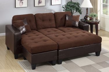 Sectional "sleeper". Chocolate color. New! No tax
