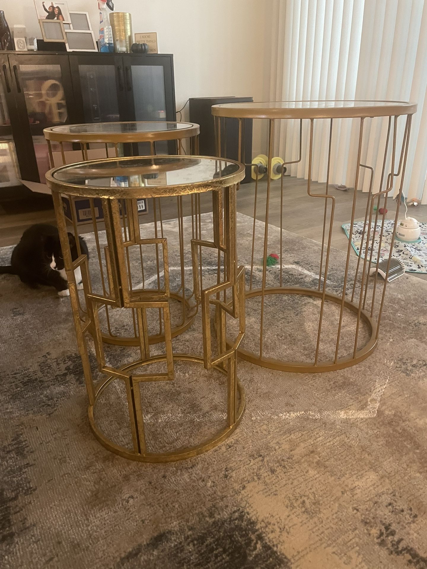 Mirror Side Tables