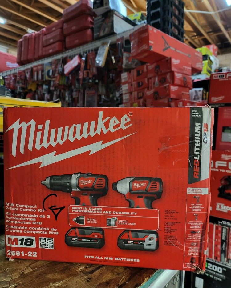 MILWAUKEE M18 CORDLESS KIT $180