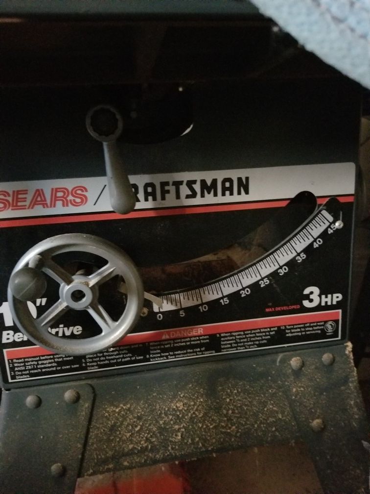 Sears Craftman 10' 3HP Table Saw