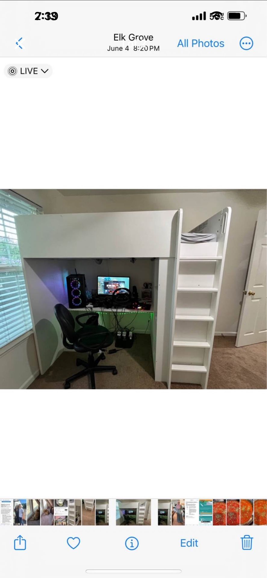 Loft Bed With Disk Under