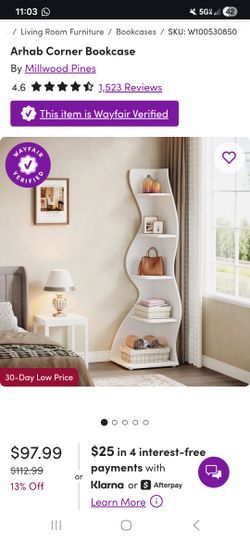 Arhab Corner Bookcase