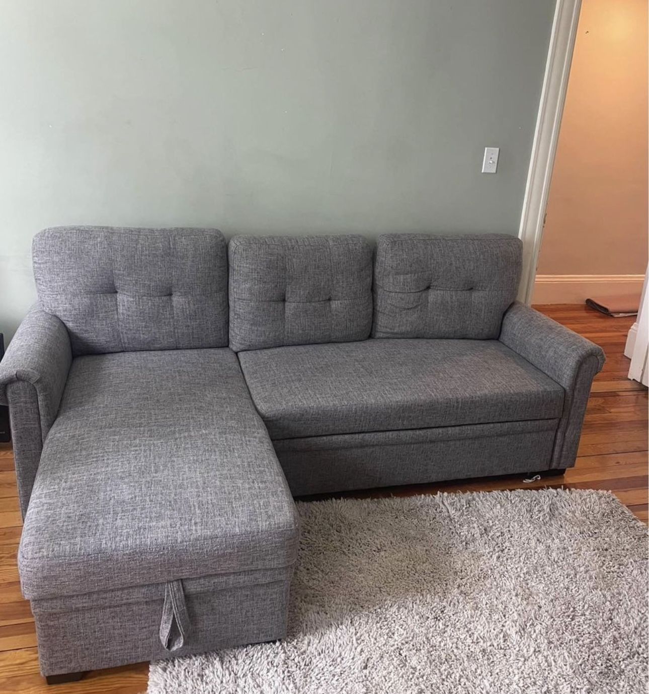 SLEEPER Sectional - GREY - STORAGE