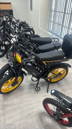 Moped style Ebike 750 out the door. 850 for bigger battery electric bike