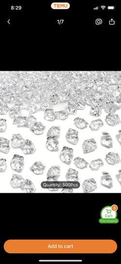 Three Bags Of Fake Ice Crystal Cubes