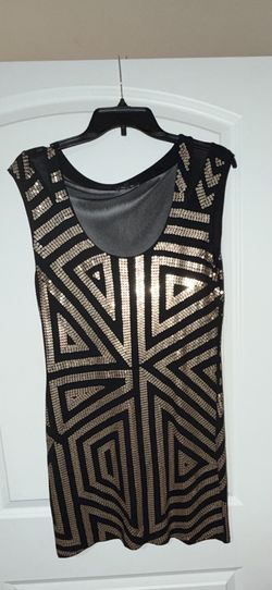 Black & Gold Sequence Dress