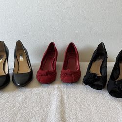 3 pairs of shoes, all size 8-1/2. All 3 pairs for $5