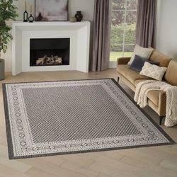 8ft X 10ft Nourison
Nourison Garden Spring Indoor/Outdoor Rug Collection, Meadow Black