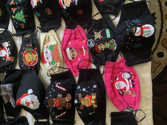Embroidered Christmas Face Mask