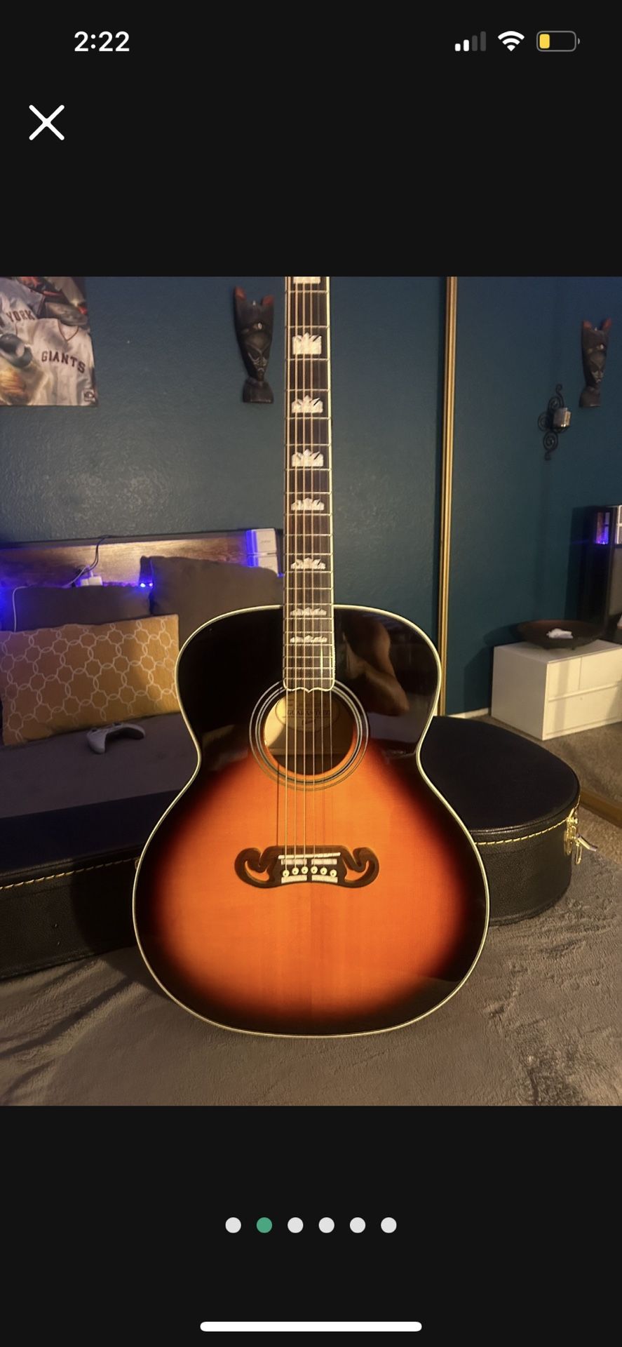 Guitar and hard case