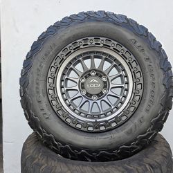 17" LOCK  rims w/ 32" BfGoodrich KO2 tires