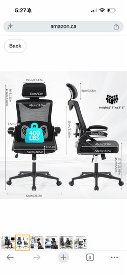 Ergonomic Office Chair,Ergonomic Desk Chair with Headrest, Mesh Computer Chairs with Adjustable Lumbar Support, Rolling Office Chairs with Wheels for 