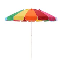 Members Mark 8’ Rainbow Beach Umbrella Brand New In Box 