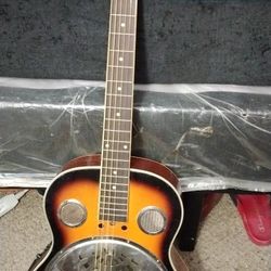 Pyle Resonator Acoustic Guitar w/ case 