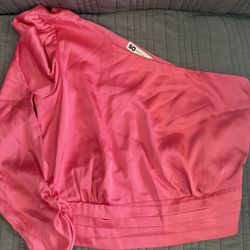 Fuchsia One Shoulder /crop Top