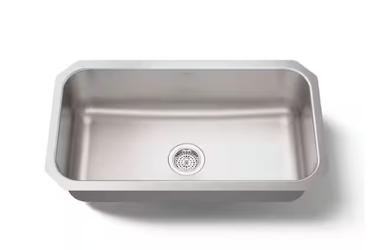 Ballad 32 in. Undermount Single Bowl 18 Gauge Stainless Steel Kitchen Sink Only