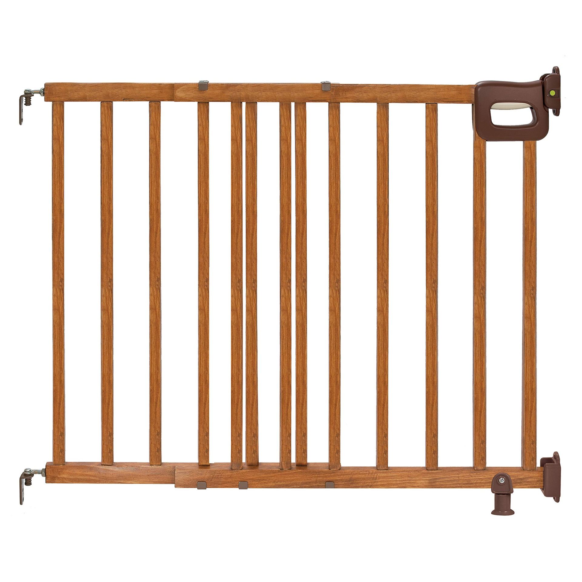 Ingenuity Wood Banister & Stair Safety Pet and Baby Gate, 32"-48" Wide, 33" Tall, Install Banister to Banister or Wall, or Wall to Wall in Doorway or