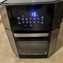 West Bend  Electric Air Fryer Oven, Countertop Air Fryer Rotisserie Combo with 10 Digital Quick Menu Presets, 1700 W, 12.6 Qt, Black
