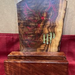 Harry Potter Desk Plaque / Card Holder / Wand Holder