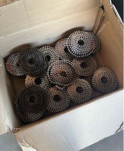 15 degree welded coil nails bright 2”