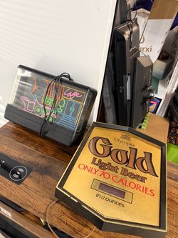 Olympia Gold Light Beer Vintage Bar Signs