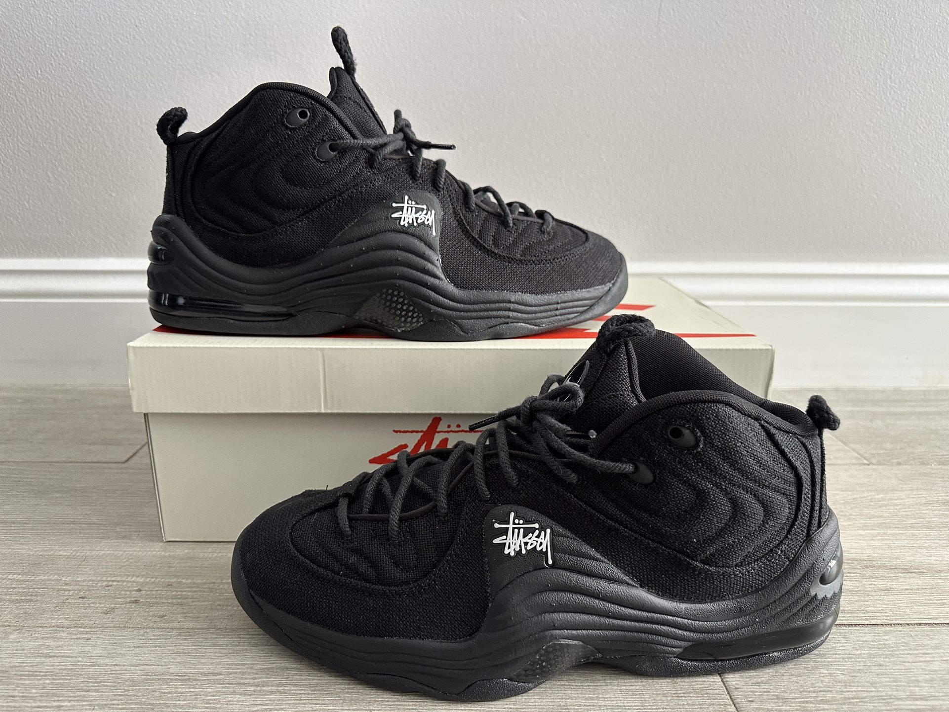 Stussy x Nike Air Penny II SP Black DQ5674 001 Black Cobalt Pulse