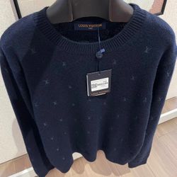 LOUIS VUITTON LOGO EMBROIDERED ALL OVER KNIT SWEATSHIRT !!!