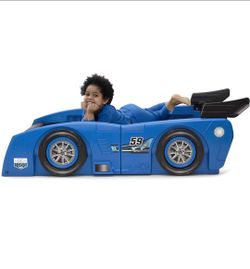 ​Delta Children Grand Prix Race Car Toddler-to-Twin Bed (Blue) - Convertible