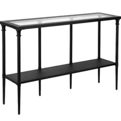 MEYER&CROSS Dafna 45 in. Bronze Standard Rectangle Glass Console Table