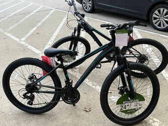 Schwinn Sidewinder mountain bike, 24-inch wheels- 21 speeds - black / teal
