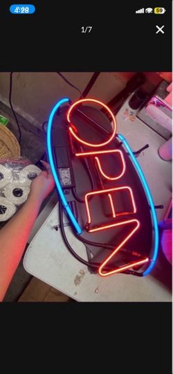 LOW PRICE MOVING- $550 + TAX RETAIL NEON OPEN RETAIL SIGN