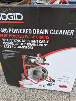 Ridgid k 400 DRAIN CLENER  75X3/8 feet