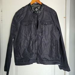 Men's Coated Denim Stretch Guess Jacket XL Chamarra