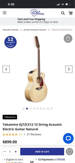 OBO 12 string takamine jumbo with case