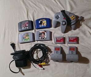 Nintendo 64 Lot - Games, Controller, Memory cards, accessories (All OEM) N64