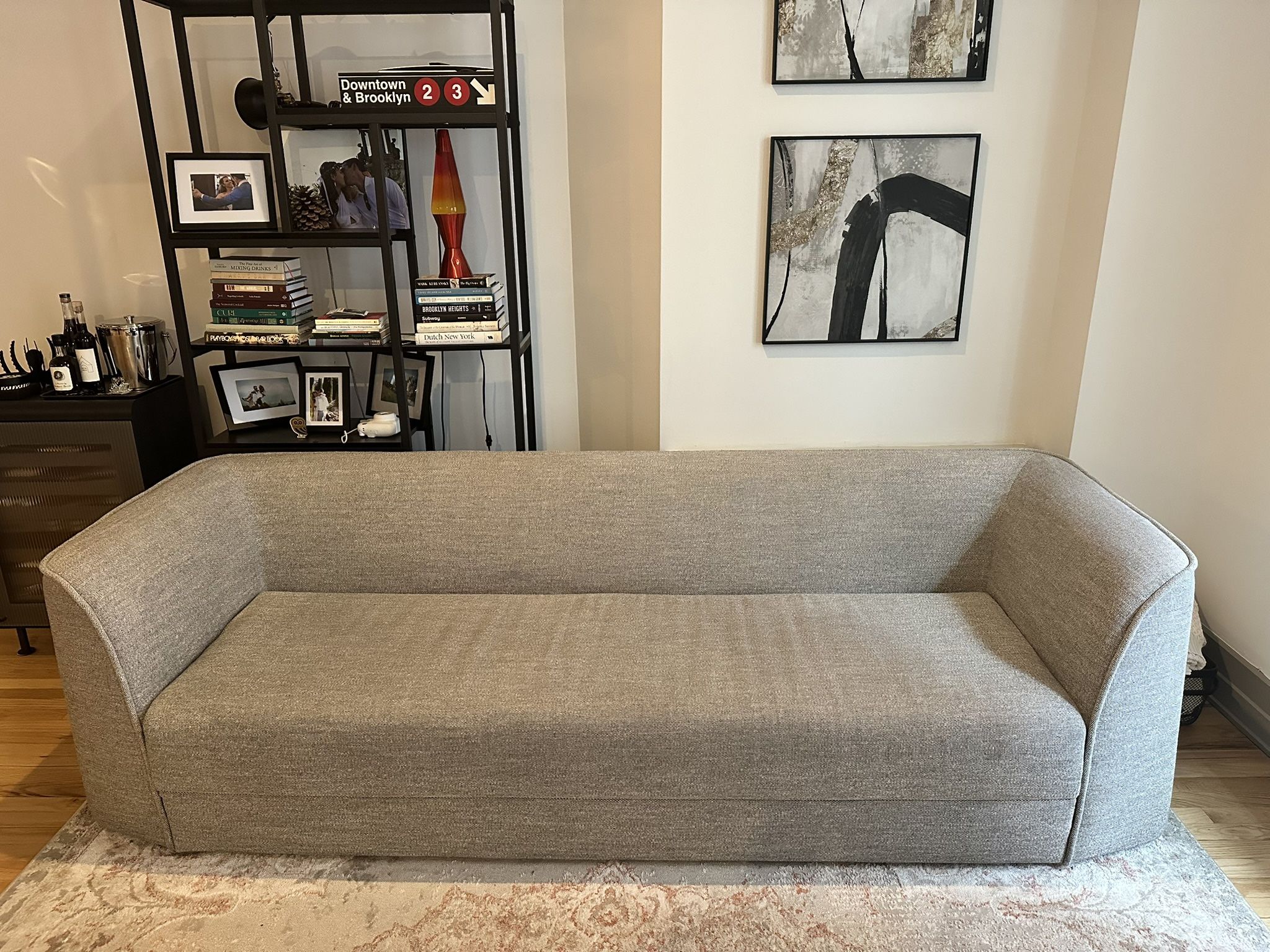 BluDot Thataway 102" Sleeper Sofa in Gray