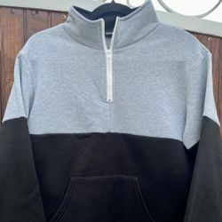 Gray & Black Quarter Zip Sweater XL | Porterville 