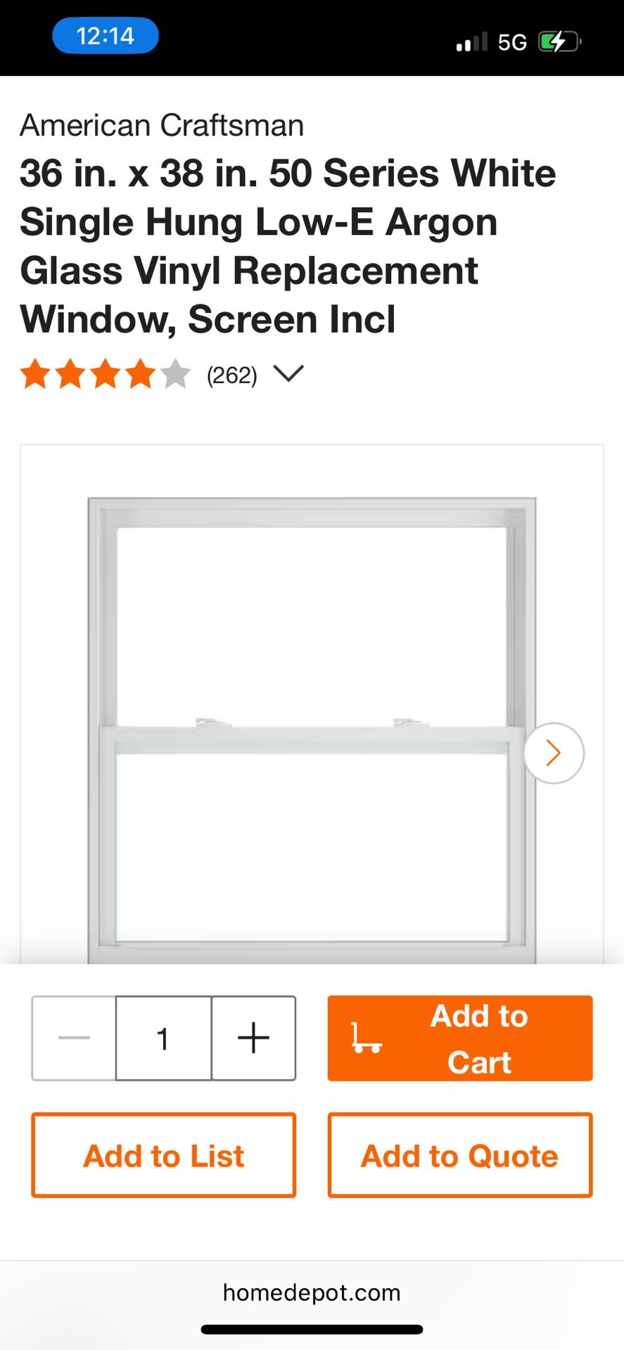 36x38 American Craftsman Window 36x38