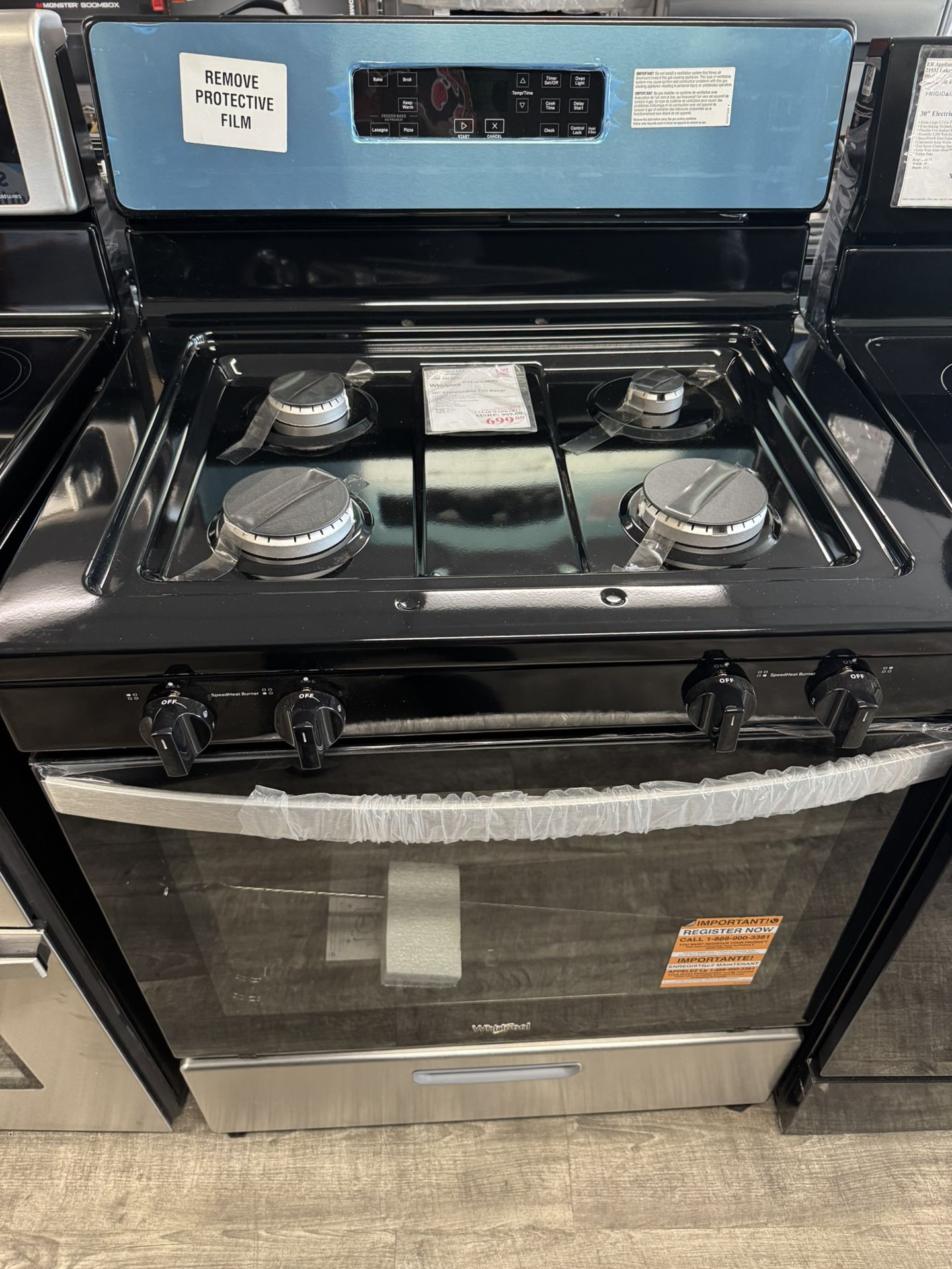 Whirlpool 30” Freestanding Gas Range