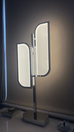 2 Modern LED Table Lampset Chrome Finish