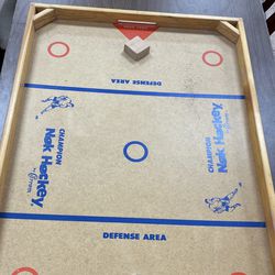 Nok Hockey Game Floor Game Carrom Champion Vintage Sticks & Puck 35” X 24”