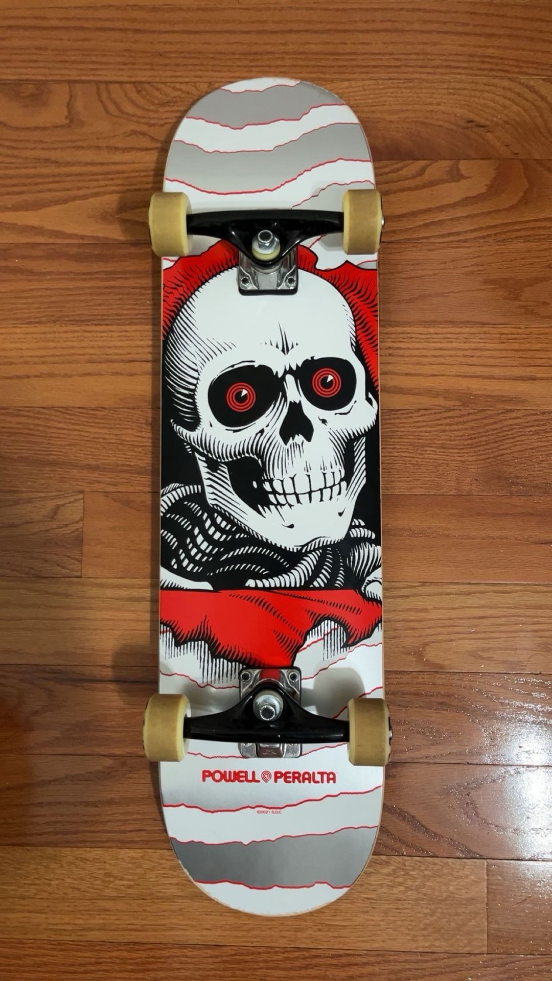 Powell Peralta Ripper Complete Skateboard (Red/White) - 8.0”