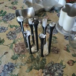MCM Black Iron Candelabra 