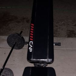 Bench with weights 